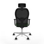 Piqueras y Crespo Chaise de Bureau avec Appui-tête Jorquera 1D086N2 Vert