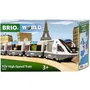 Brio World 36087 Train TGV INOUI SNCF Circuit Bois - 2 Locomotives + 2 Wagons - 37 cm - Collection Trains du Monde - Jouet Enfant dès 3 ans