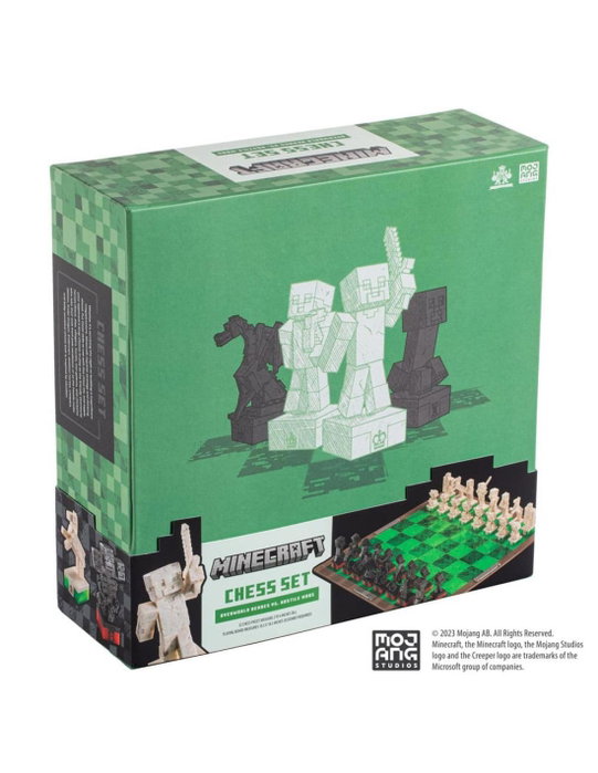 The Noble Collection Jeu d'échecs Minecraft Overworld Heroes vs. Hostile Mobs The Noble Collection Jeu d'échecs Minecraft Overworld Heroes vs. Hostile Mobs