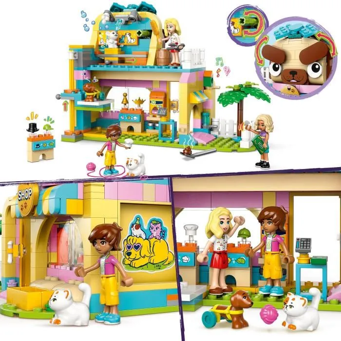 LEGO Friends 42650 Boutique d'Accessoires pour Animaux de Compagnie avec Toilettage et Mini-Poupées - Jouet Enfant 6 Ans et Plus