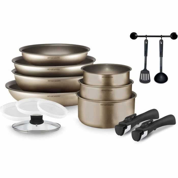 Arthur Martin AM133CH Batterie de cuisine 15 pièces Champagne Arthur Martin AM133CH Batterie de cuisine 15 pièces Champagne