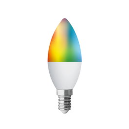 Muvit Io Globo E14 5 W Ampoule LED intelligente vela multicolore blanc connectée WiFi compatible Alexa Google