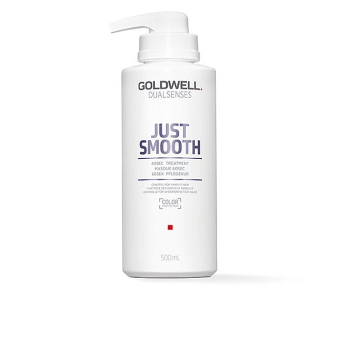 Goldwell Soin JUST SMOOTH 60 secondes pour cheveux indisciplinés et bouclés, Dompte les frisottis, Nourrit et Revitalise, 500 ml Goldwell Soin JUST SMOOTH 60 secondes pour cheveux indisciplinés et bouclés, Dompte les frisottis, Nourrit et Revitalise, 500 ml