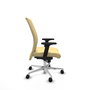 Piqueras Y Crespo Chaise de bureau Albacete avec mécanisme synchro et similicuir crème