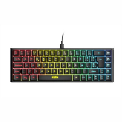 Energy Sistem Teclado Gaming ESG K4 Kompact RGB 69 Teclas QWERTY Español USB-C Noir Energy Sistem Teclado Gaming ESG K4 Kompact RGB 69 Teclas QWERTY Español USB-C Noir