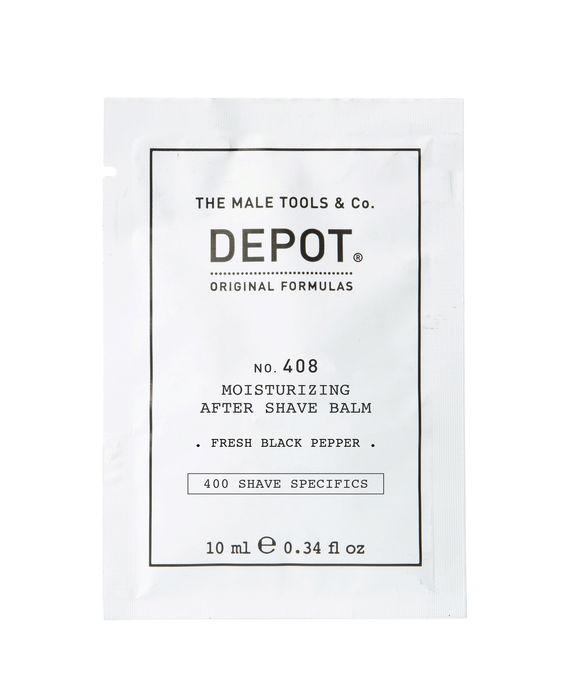 Depot Baume après-rasage No. 408 Fraîcheur Poivre Noir Hydratant pour Hommes, 10 ml