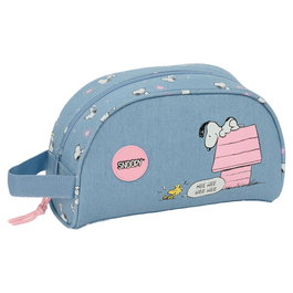SAFTA Nécessaire de voyage Snoopy Peanuts adaptable au chariot à bagages, poche intérieure zipée, 26x9x16 cm