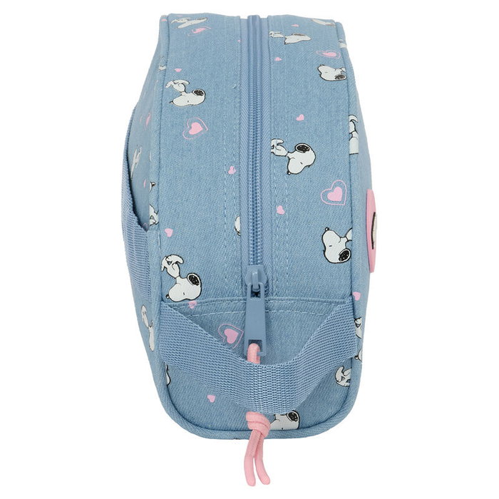 SAFTA Nécessaire de voyage Snoopy Peanuts adaptable au chariot à bagages, poche intérieure zipée, 26x9x16 cm