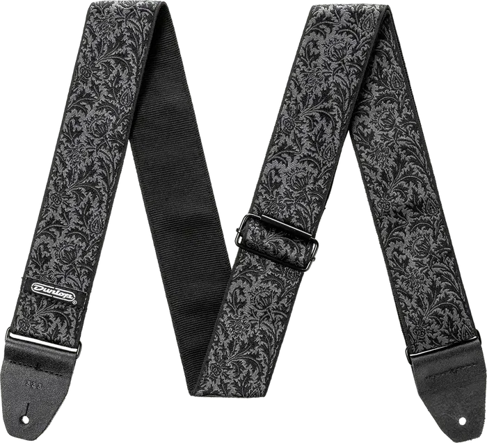 Dunlop Sangle pour Guitare/Basse Jacquard - Noir Chardon Dunlop