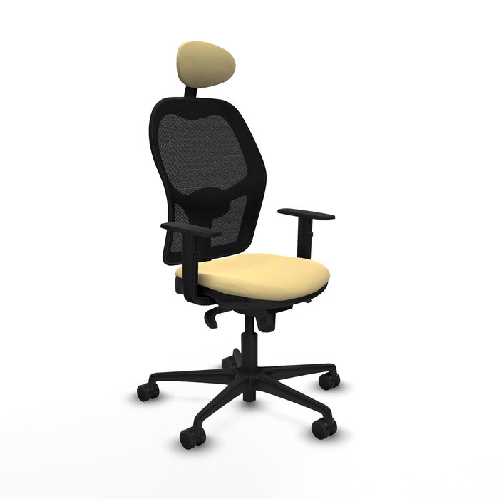 Piqueras y Crespo Chaise de Bureau avec Appui-tête Jorquera 1D036N1 Crème Piqueras y Crespo Chaise de Bureau avec Appui-tête Jorquera 1D036N1 Crème