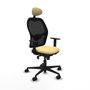 Piqueras y Crespo Chaise de Bureau avec Appui-tête Jorquera 1D036N1 Crème