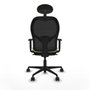 Piqueras y Crespo Chaise de Bureau avec Appui-tête Jorquera 1D036N1 Crème