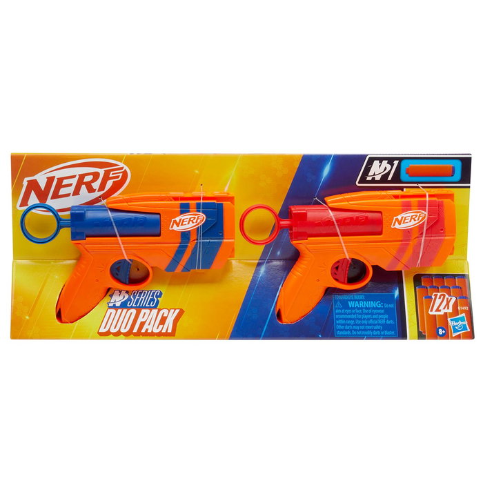 Hasbro Nerf N-Series Duo Pack G1492 - 2 Lancateurs avec Levier de Recharge et Rail Tactique - Inclut 12 Darts N1