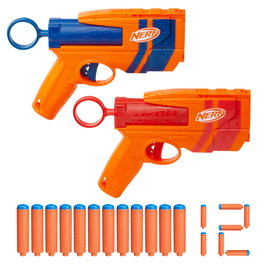 Hasbro Nerf N-Series Duo Pack G1492 - 2 Lancateurs avec Levier de Recharge et Rail Tactique - Inclut 12 Darts N1