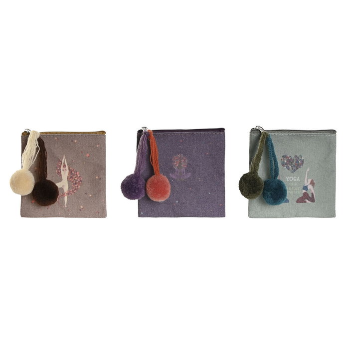 Porte-monnaie DKD Home Decor Marron Vert Bordeaux Yoga (3 Unités) Porte-monnaie DKD Home Decor Marron Vert Bordeaux Yoga (3 Unités)