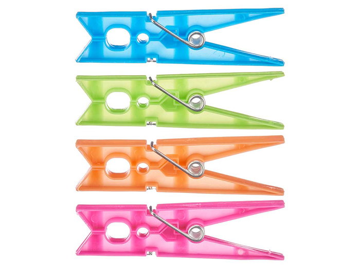 Arte Regal Lot de 24 pinces en plastique et métal multicolores 13 x 25 x 4 cm (Set de 24)