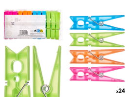 Arte Regal Lot de 24 pinces en plastique et métal multicolores 13 x 25 x 4 cm (Set de 24)