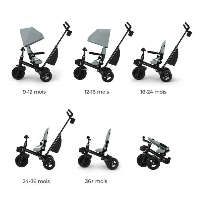 Kinderkraft AVEO 2 PLUS Tricycle évolutif 6 en 1 - Air Gris