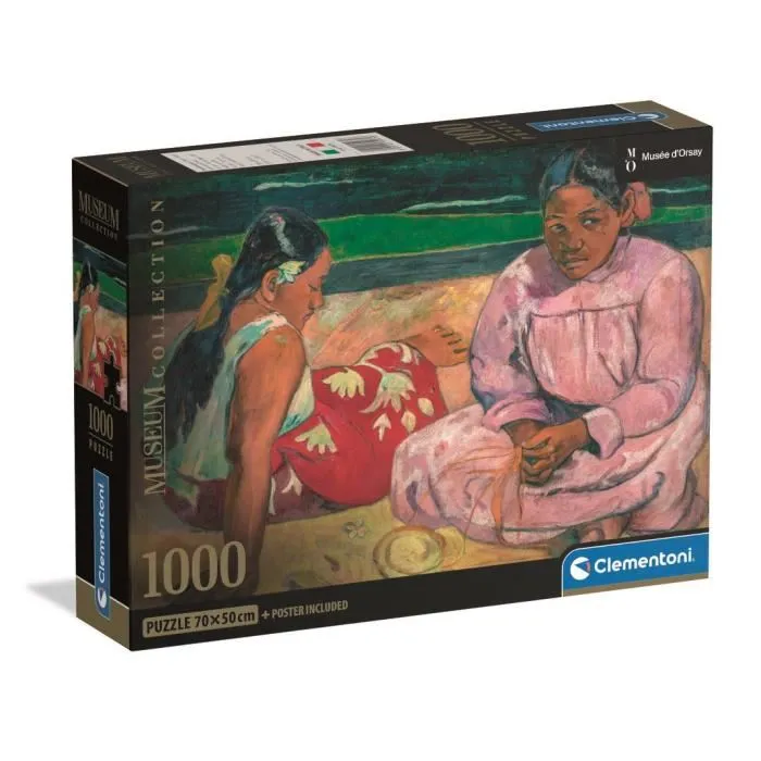 Clementoni - Puzzle 1000 pièces Gauguin 'Femmes de Tahiti' - Compact avec poster - 70 x 50 cm Clementoni - Puzzle 1000 pièces Gauguin 'Femmes de Tahiti' - Compact avec poster - 70 x 50 cm