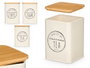 Kinvara Pot en bambou avec couvercle crème assorti 9,8x13,8x9,8 cm (Set de 12)
