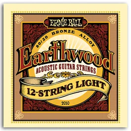 ERNIEBALL Jeu de cordes acoustiques Earthwood 80/20 Bronze Light 12 cordes 9-46