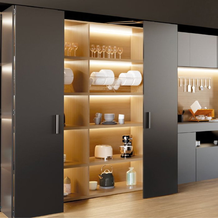 TERNO Bisagras SPIN para Muebles, Apertura 450mm - 600mm, 550 Largo