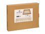 Giftdecor Lot de 2 plateaux rectangulaires Prisma en bois et verre 40.5x6.5x31 cm (Set de 6)