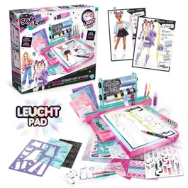 Canal Toys Studio de Mode Lumineux Fashion Designer - OFG 303 - Set créatif avec modèles à colorier, pochoirs et tissus pour enfants dès 6 ans