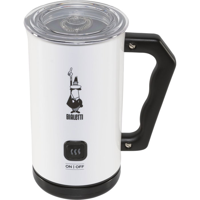 Bialetti Mousseur à lait électrique MKF02, 300 ml, Blanc