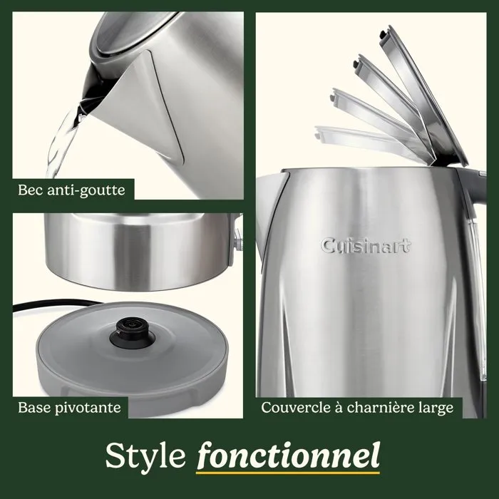 Cuisinart Bouilloire électrique Core Collection 1,5 L Stone Grey