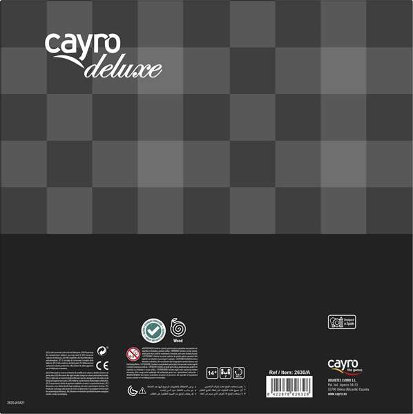 Cayro Jeu d'échecs 35x35 cm (P N) – Plateau classique pour adultes et enfants dès 3 ans Cayro Jeu d'échecs 35x35 cm (P N) – Plateau classique pour adultes et enfants dès 3 ans