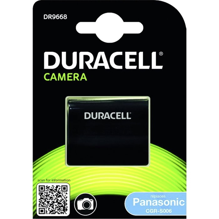 Duracell Batterie Li-Ion 750mAh pour Panasonic CGA-S006 Duracell Batterie Li-Ion 750mAh pour Panasonic CGA-S006