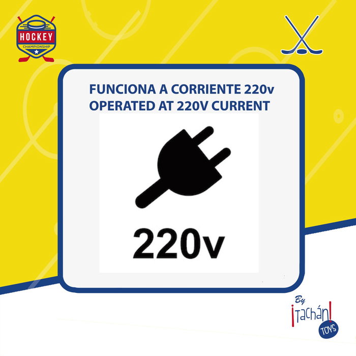 TACHAN Jeu de Hockey sur Table avec Alimentation Électrique et Air, 81 x 42 x 22 cm, Modèle R.Hg278A - Multilingue