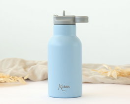 KioKids Gourde Isotherme Bébé 350 ml Acier Inoxydable Sans BPA, Bleue