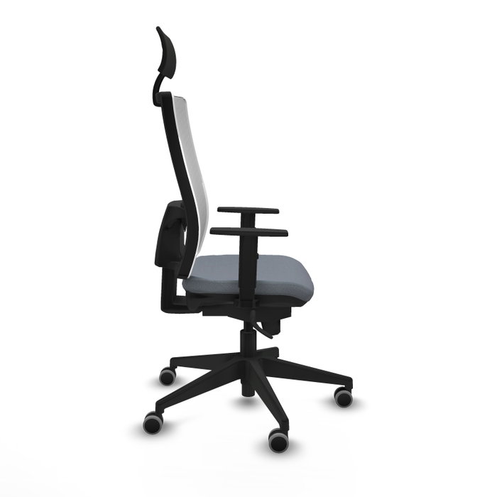 Piqueras y Crespo Chaise de bureau Horna, Gris et Blanc
