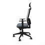 Piqueras y Crespo Chaise de bureau Horna, Gris et Blanc