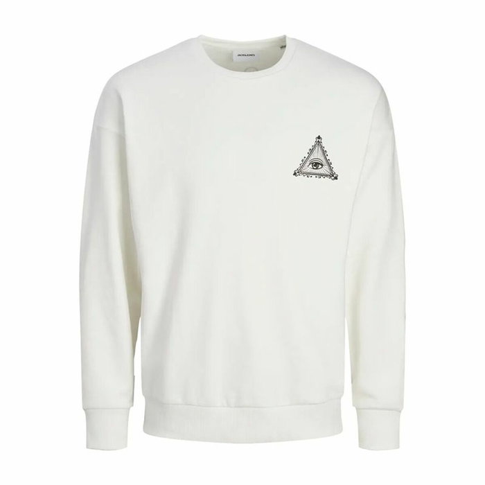 Sweat sans capuche homme Jack & Jones Jjmystic Blanc Marron Sweat sans capuche homme Jack & Jones Jjmystic Blanc Marron