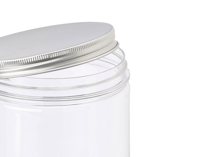 KINVARA Lot de 36 Bocaux PET 1 L avec Couvercle Aluminium
