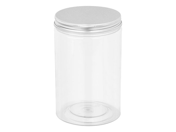 KINVARA Lot de 36 Bocaux PET 1 L avec Couvercle Aluminium
