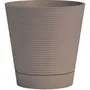 Garden Id Pot Green Care Sense avec réserve d'eau 40 cm Taupe - Écologique, recyclé, résistant UV et gel - Garantie 10 ans