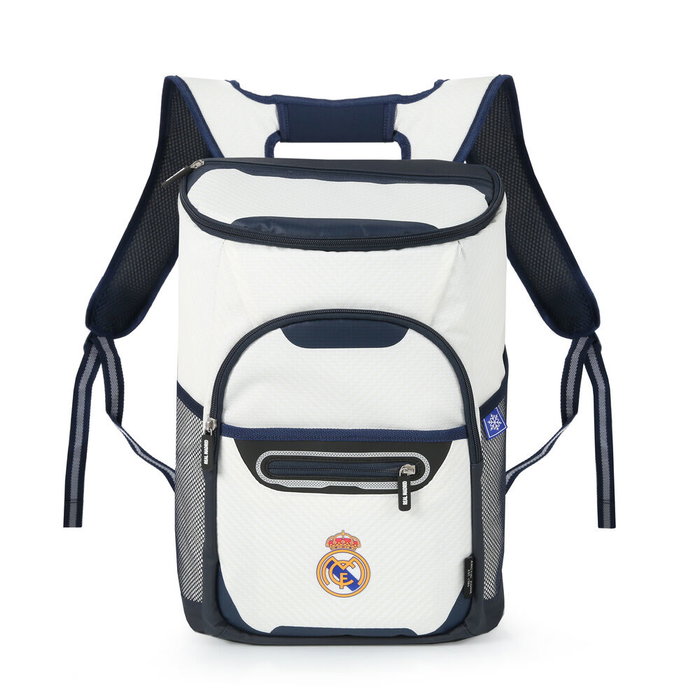 REAL MADRID Sac à dos isotherme pour aliments et boissons, motif Real Madrid, capacité 20L, dimensions 63x48.5x42.5cm, tissu Ripstop avec revêtement TPE