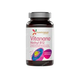 Mundonatural Vitanano Vitamine B12 Méthylée Liposomée - 1000 µg - Métabolisme Énergétique et Système Nerveux - 30 Capsules