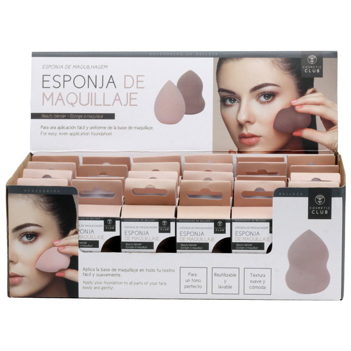 Cosmetic Club Éponge de maquillage, 4 pièces assorties