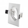 Bague Projecteur Downlight Inclinable Carré Aluminium Blanc 83/83mm