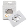 Bague Projecteur Downlight Inclinable Carré Aluminium Blanc 83/83mm
