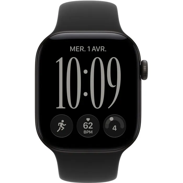 Apple Watch Series 12 GPS + Cellular - 42mm - Boîtier Black Aluminium - Bracelet Black Sport Band - S/M