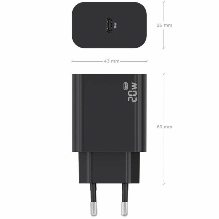 Chargeur mural Aisens A110-0939 Noir 20 W