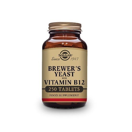 Solgar Levure de Bière avec Vitamine B12, 250 Comprimés