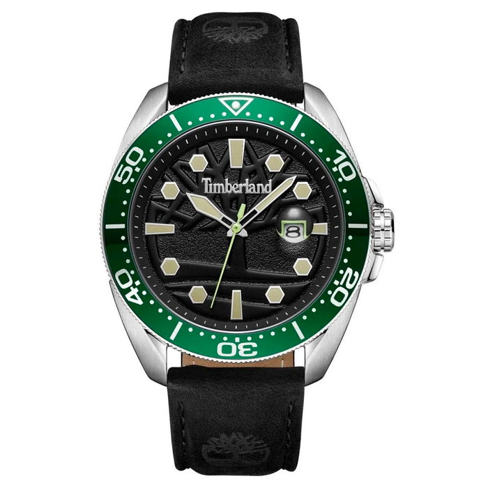 Timberland Carrigan TDWGB2230603 avec cadran noir et bracelet en cuir Timberland Carrigan TDWGB2230603 avec cadran noir et bracelet en cuir