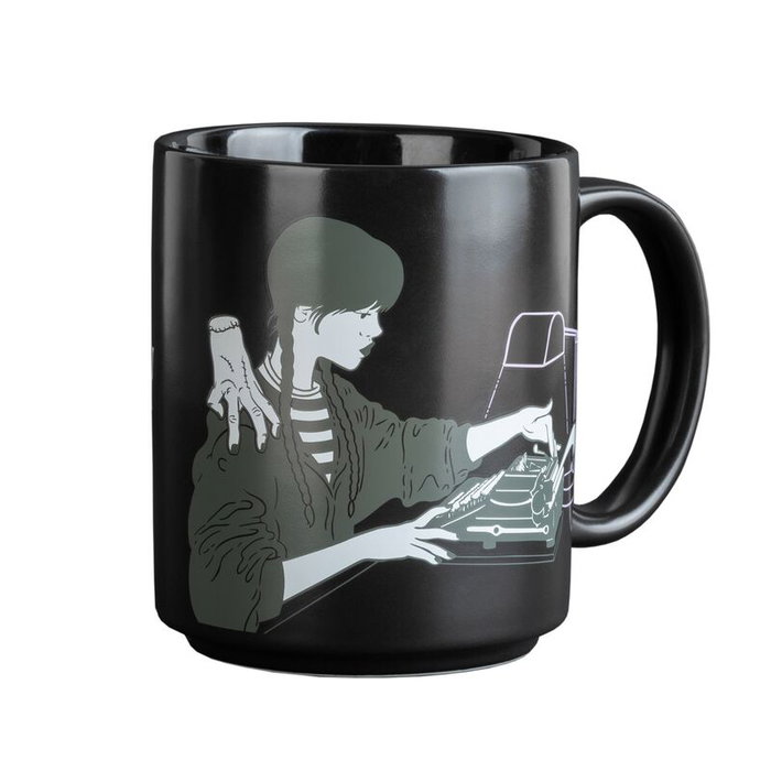 ERIK Tasse Wednesday Addams 350ml en céramique - Résiste au lave-vaisselle et micro-ondes
